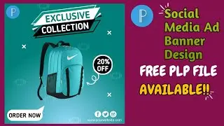 Bag Banner In Mobile Pixellab Tutorial || Social Media Poster || Graphi Pia!