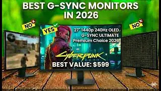 ✅Top 5 Best G-SYNC Monitors in 2026 - OLED, 4K & Budget Options for NVIDIA GPUs!