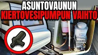 Asuntovaunun kiertovesipumpun vaihto, Matkaaja, Primus / How to replace a caravan heating water pump