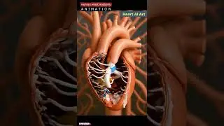 Human Heart Animation | Cardiac Anatomy | Heart AI Art | 305