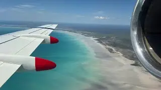 Qantas&rsquo; Fokker 100 (VH-NHA) lands on RWY10 at coastal Broome Airport