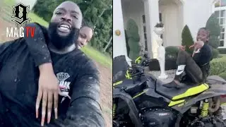 Rick Ross Ruins Daughter Toie's HAIR In Muddy ATV Ride! 😱