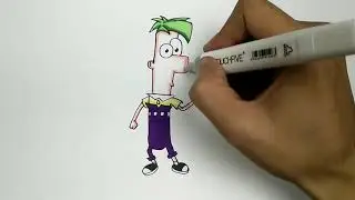 How to Draw a Ferb Fletcher Cartoon Step by Step