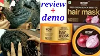 How to use wow skin science red onion black seed hair mask at home( review + Demo)