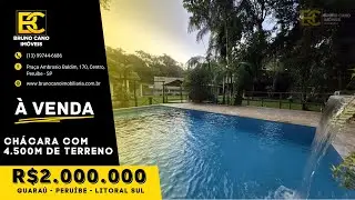 CHÁCARA COM 4.500m DE TERRENO À 200m DO MAR- Peruíbe SP | Litoral Sul