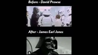 David Prowse vs James Earl Jones as Darth Vader in A New Hope
