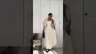 Styling the Perfect Cream Dress 👗✨ | Elegant Fall Fashion Inspo #treding #shorts #viral #fyp