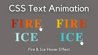 CSS Text Animation - Fire and Ice | Creative CSS Word Animation