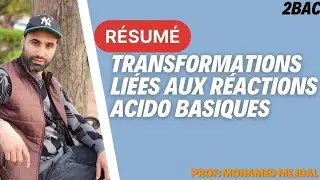 Transformations liées aux reactions acido basiques partie 1