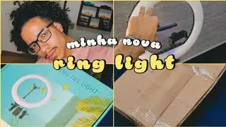 MINHA NOVA RING LIGHT DE 14 POLEGADAS - UMBOXING, MONTAGEM E TESTE - ilumina bem? resistente?
