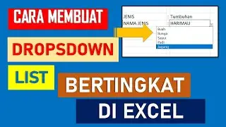 cara membuat dropsdown list bertingkat di excel