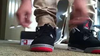 jordan 4 bred 2012 on feet