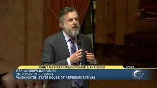 Rep. Andrew Barkis speaks in about the unconstitutionality of firearms legislation in HB 1143