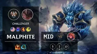 Malphite Mid vs Zoe - NA Challenger Patch 10.15
