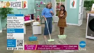 Happy Place Cordless Floor Care System with Cleaning Sta...