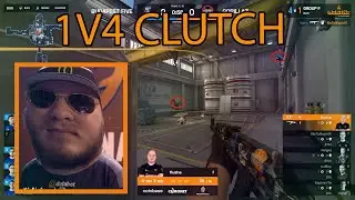 FLUSHA INCREDIBLE CLUTCH 1V4 | CSGO CLIPS