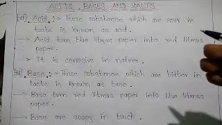 Acids, Bases and Salts Class 10 || Lecture-1|| Basic concept|| Feedback classes