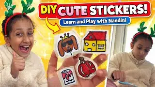 DIY Cute Stickers at Home 😍 | Easy Craft for Kids | Learn and Play with Nandini