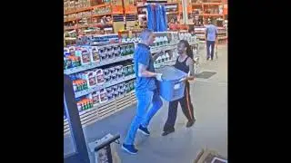 Woman Shoplifter Runs From Home Depot Loss Prevention