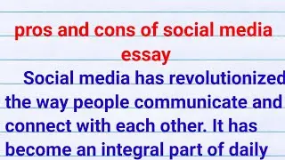 pros and cons of social media essay| pros and cons of social media speech