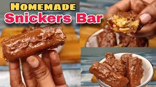 Homemade Snickers recipe/without mould/Homemade snickers Bar/iDream bakes