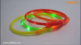 Cuttable Led Dog Collar USB Rechargeable Light Up Silicone Dog Collar Flashing At Night - C3