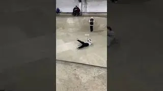 ollie a bowl to flat on a skateboard