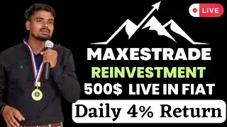 MaxesTrade Reinvestment 500$ Live Fait Currency daily 4% return #maxes #maxestrade #newplan