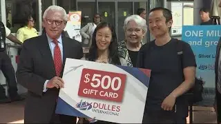 Dulles Airport and WMATA celebrates its 1 millionth customer today