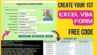 Excel VBA for Beginners (Supply Chain Contact Manager Form in Bangla)
