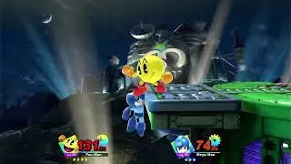 Super Smash Bros Ultimate Amiibo Fights Pac Man vs the World #44 vs Mega Man