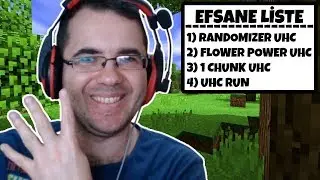 4 EFSANE UHC TEK VİDEODA | Minecraft (Randomizer UHC, Flower Power UHC, 1 Chunk UHC, UHC Run)