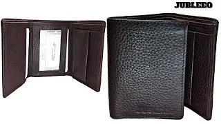 Best Trifold Mens Wallet  | Jubleeo  Leather Brown Small Trifold Wallet For Men
