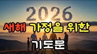 2026년 새해 가정을 위한 기도 #새해기도 #가정기도 #2026새해 #가정예배 #기도문#새해가족기도 #부부기도 #자녀축복기도 #신년기도 #가정축복