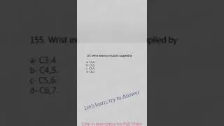 Physiotherapy MCQ | Question 155 |