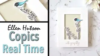 Very Easy Copic Colouring in Real Time - Sympathy Card!