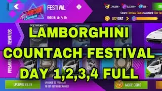 Asphalt 8, Lamborghini Countach LPI 800-4 Festival Day 1,23,4 Full