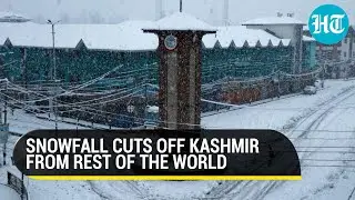 Watch: Heavy snowfall blankets Kashmir; Flights grounded, highways shut, roads blocked