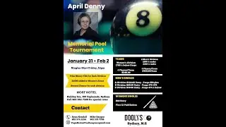 2025 April denny memorial pool tournament day 2