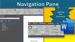 Navigation pane in Microsoft word|How to Organise your document in ms word with Navigation pane