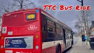 TTC TORONTO Bus Ride 47B Landsdowne #8391 1/7/2023