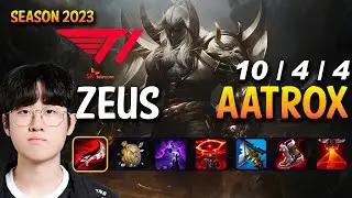 T1 Zeus AATROX vs K'SANTE Top - Patch 13.21 KR Ranked