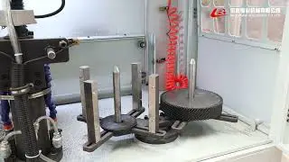 PX 400J Full automatic circular saw blade sandblasting machine with robot arm