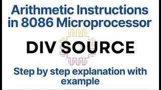 DIV Instruction in Assembly language 8086 | Division Instruction  | TRN CSE TUTORIAL