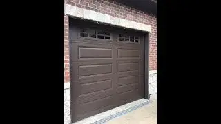 CHI 9x8 model 4283 garage door with single pane glass in clarendon hills,il 60514