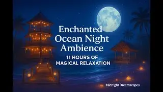 Enchanted Ocean Night Ambience | Magical Moonlit Waves & Floating Lights &ndash; 11 Hours of Relaxation
