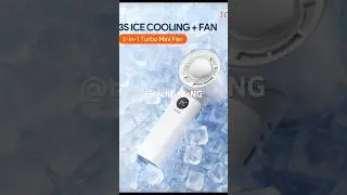 AOYI Handheld Turbo Fan With Ice Cooler, 1-199 Adjustable Wind Speed, 4000mAh Battery