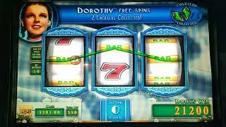Wizard of Oz - Road to Emerald City Slot Machine Play!