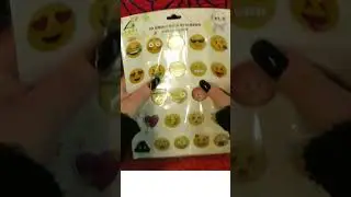 ASMR squeezing emoji stickers sheet 💩😃 #shorts #asmr #stickers #satisfying #asmrsounds #emoji