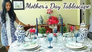 MOTHER'S DAY TABLESCAPE IDEAS 2022 | DOUBLE KNOCKOUT ROSES CENTERPIECE